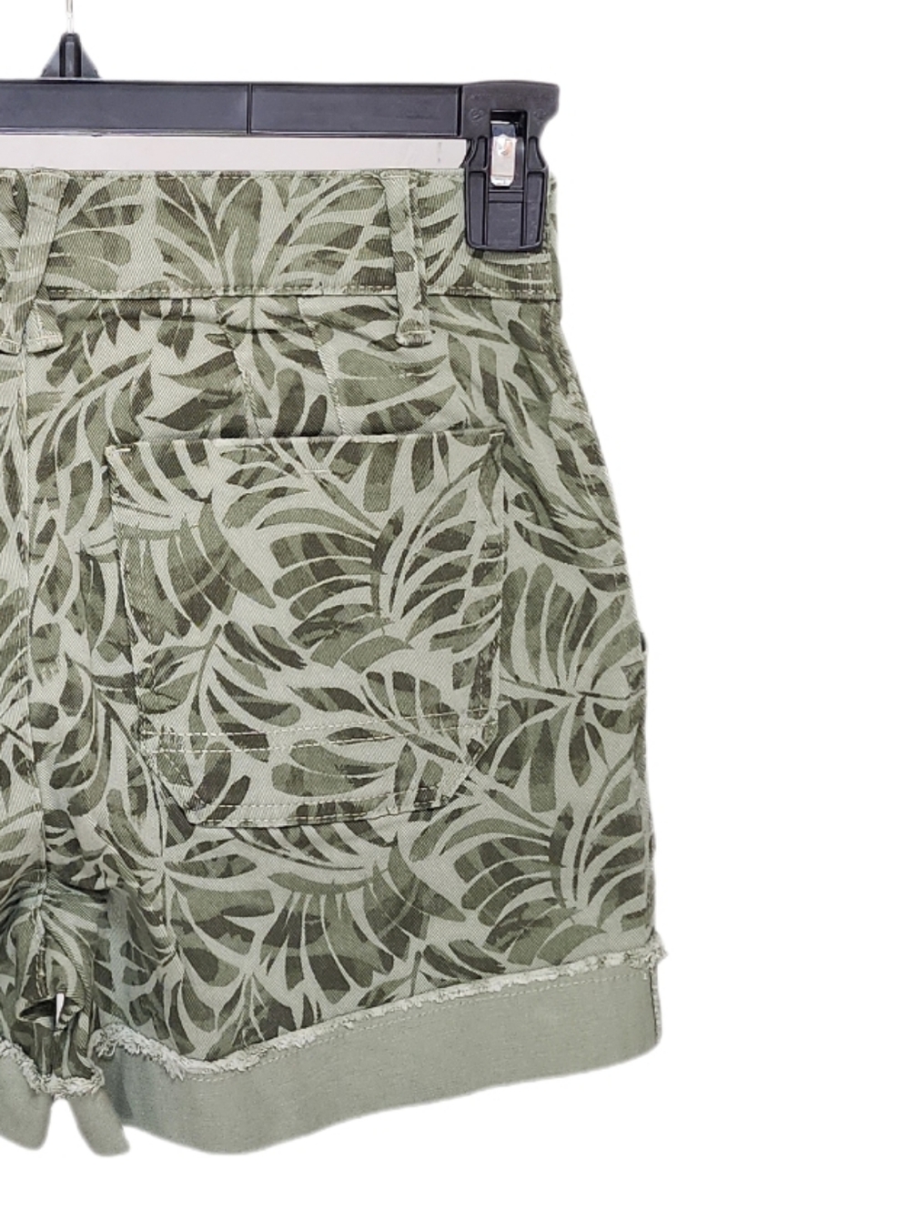 Wit & Wisdom Leaf Print Pacth Pockets 4.5" Twill Shorts High Rise Ab Solution 4 - Picture 9 of 10
